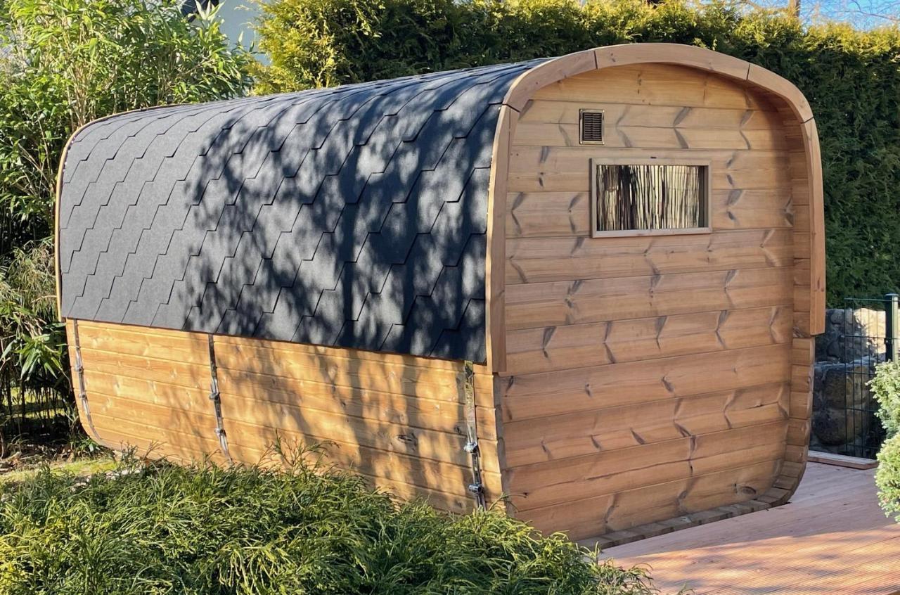 Ferienhaus Blaumond Mit Gartensauna Wandlitz Ngoại thất bức ảnh